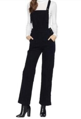 Torn by Ronny Kobo Black Denim Overalls with Size Zipper. Size 27